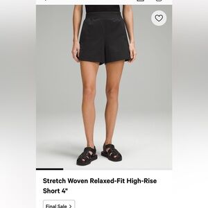 Lululemon Stretch Woven High Rise Shorts 4”